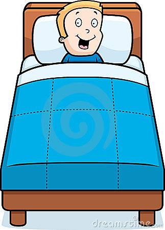 Child Sleeping In Bed Cartoon Has gone to bed the last 3